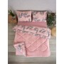 ETE HOMETEX ÇİFT KİŞİLİK LÜX WELSOFT YORGAN SETİ 195X215CM ARİNA PUDRA 8696474231889